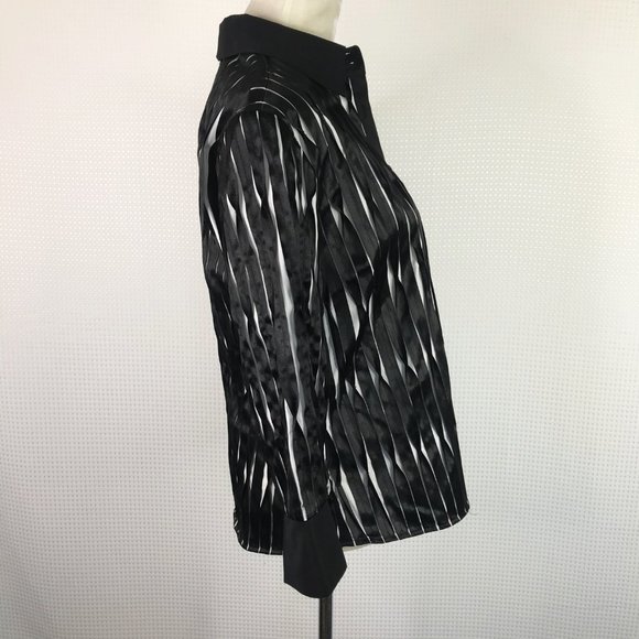 Samuel Dong Jacket Sz Large Black White Textured - Picture 5 of 9